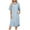 Light Blue, variant on Frostluinai Womens Maxi Long Denim Shirt Dress Short Sleeve Button Down Long Jean Dresses Lapel Collar Loose Fit Denim Jacket Dresses with Pocket