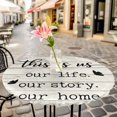 thumbnail image 3 of Farmhouse Style Elastic Fitted Round Table Cover Funny Quote Wood Grain Waterproof Outdoor Tablecloth for Holiday Party, Picnic, Patio & Dining Fits Tables Up to 36"-44", 3 of 8