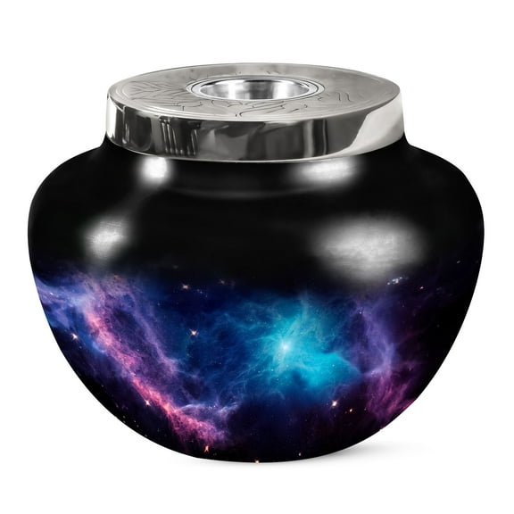 KARYLIZ Galaxy Cremation Urn For Human - Memorial Urns For Human Ashes - Urn For Ashes For Men - Funeral Urns For Adult Ashes Women - Urn For Mothers Ashes - Large Urns For Human Ashes 10 Inch