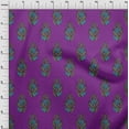 thumbnail image 3 of oneOone Cotton Cambric Fabric Leaves & Floral Block Print Fabric BTY 56 Inch Wide, 3 of 6