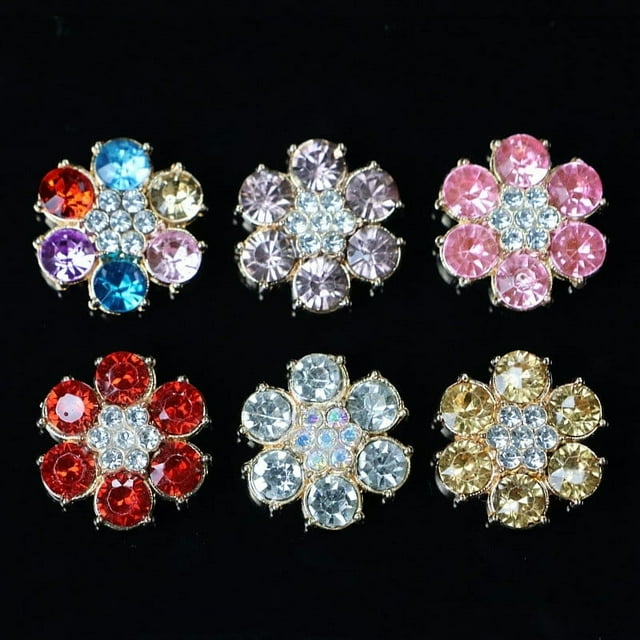Holiday Gifts! Gspmoly Rhinestone Button Covers Rhinestone Button for Women Detachable Shirt Button Clips Buttons Jewelry Crystal Fancy Buttons for Clothing Decorative Buttons Holiday Gifts