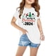 thumbnail image 1 of Xihbxyly Blusa con Estampado Navideño, Camisa de Mezcla de Poliéster Suave, Blusa con Mangas Abullonadas, Moda de Verano para Niñas, Ropa Informal, Regalo para Fiestas, de 3 a 14 Años, Material Trans, 1 of 4