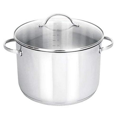 Mirrored Lid - Josef Strauss Tango 16.9 Quart Stockpot | Tempered Glass Lid, Mirror Finish, Works with Induction Cooktops, Oven and Dishwasher Safe, 18/10 Stainless Steel Construction