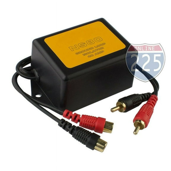 80 AMP Ground Loop Isolator Noise Filter 2-Channel Gold-Plated RCA Connections