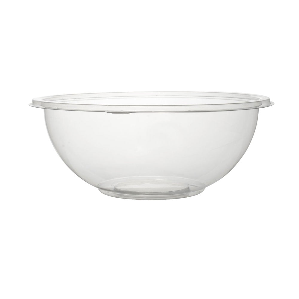 Clear 80 oz PET Round Salad Bowls,Case of 25 EA