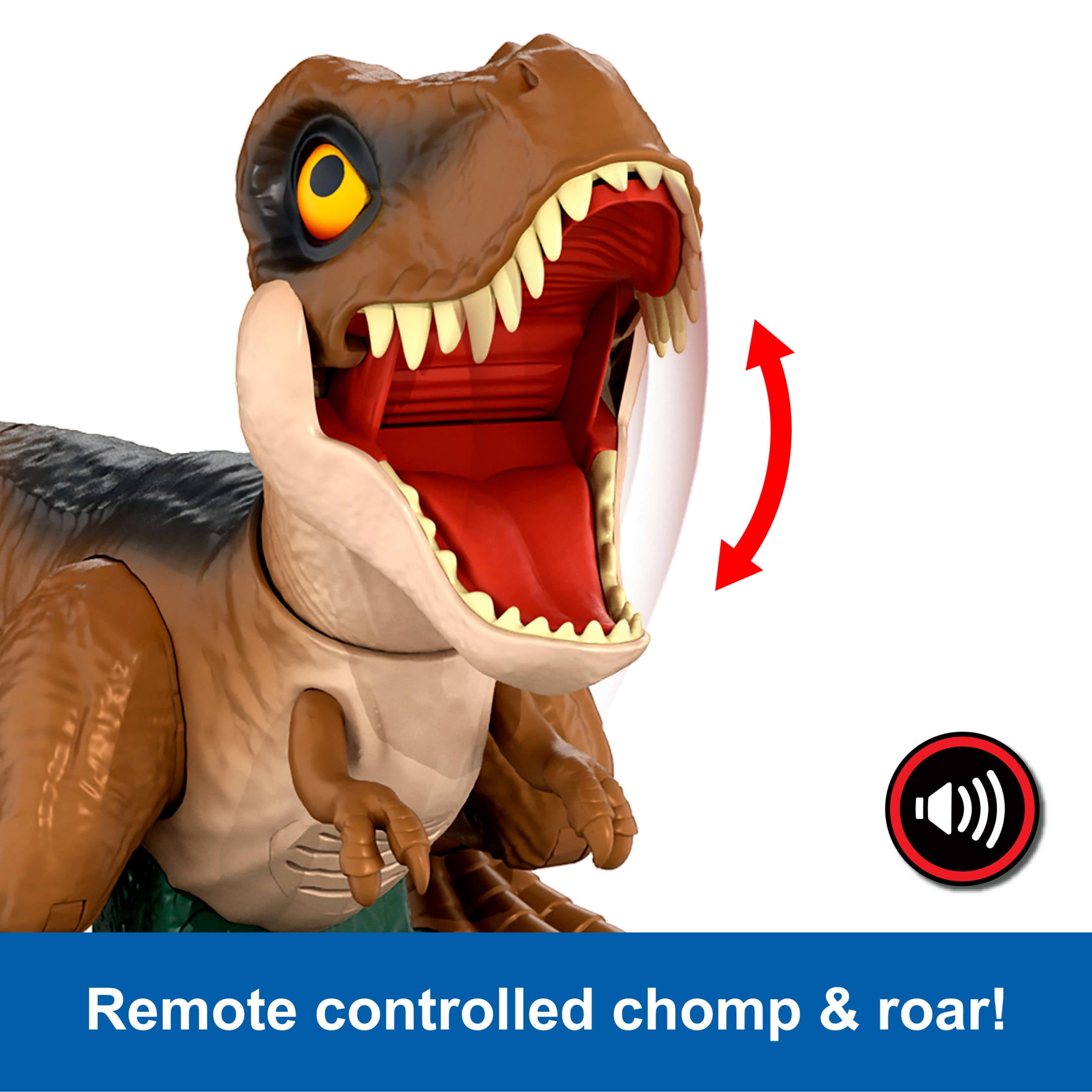 Jurassic World Roarin Frenzy T Rex RC Toy Motorized Remote Control Tyrannosaurus Rex Dinosaur Walmart