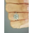 thumbnail image 4 of 2.00Ct Cushion Cut Simulated Diamond Solitair With Accents Engagement Wedding Ring 14K White Gold Plated Silver, 4 of 5