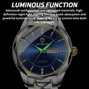 Stainless Steel Watches Waterproof Luminous Business Men Watch Casual Quartz Wristwatch