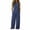 Blue, variant on Mifsaly Womens Summer Sets 2 Piece Outfits Sleeveless Tank Tops and Side Buttons Wide Leg Pants with Pockets Lightweight Flowy Casual Vacation Matching Clothes White,XXL