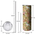thumbnail image 5 of 20oz Cute Boxer Dog and Flowers Florals Skinny Tumblers Stainless Steel Tumbler with Lid and Straw,Vacuum Insulated Double Wall Travel Tumbler Cups with Cleaning Brush for Coffee,Tea, 5 of 6