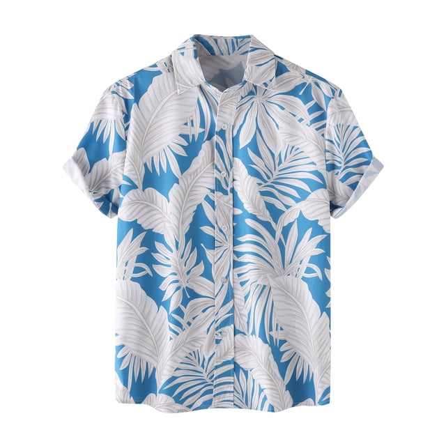 Chemise à Manches Courtes pour Hommes, Mode Décontractée, Col Rabattu, Imprimé