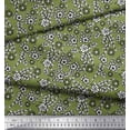 thumbnail image 2 of Soimoi Poly Georgette Fabric Leaves & Floral Block Decor Fabric Printed Yard 52 Inch Wide, 2 of 3
