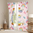 thumbnail image 3 of Manfei Cute Bow Ribbon Curtains Pack of 2 (42x84 Each),3D Rainbow Balloon Curtains Blackout,First Letter E Bedroom Curtains For Girls,Super Cozy Room Decor, 3 of 6