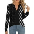 thumbnail image 2 of Xuniizn Blouses for Women, Floral Printed V Neck Long Sleeve Business Casual Tops, Soft Cozy Loose Dressy Work Blouses, S-2XL, 2 of 6
