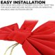 thumbnail image 4 of Good Old Values ​​Lazo navideño de terciopelo rojo, 9 pulgadas x 16 pulgadas, paquete de 4 lazos navideños, 4 of 5