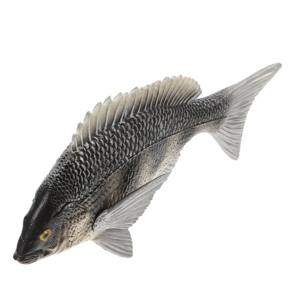 STOBOK Black Bream Ornament Fish Model Figure Multi Plastic 1Pcs