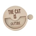 thumbnail image 3 of Letrero recordatorio de gato dentro o fuera, decoración, recordatorio para mascotas, resistente, para patio, gato, dentro y fuera, 3 of 9