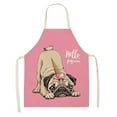 thumbnail image 1 of Awdenio DOG PUG Printed Cotton Linen Sleeveless Apron Kitchen, 1 of 1