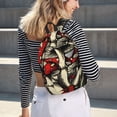 thumbnail image 7 of Balery Red Mushrooms Vintage Canvas Backpack for Men and Women - Large Capacity, Durable Travel Laptop Bag for School, Work, Hiking, and Outdoor Activities, 7 of 7