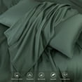 thumbnail image 5 of MooMee Duvet Cover Set King 600-TC 100% Long-Staple Cotton Sateen Silky Smooth Luxury (Duck Green, 104"x90"), 5 of 6