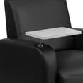 thumbnail image 6 of BizChair Black Leather Soft Guest Chair with Tablet Arm, Reception Chairs & Seating, Black, 6 of 11
