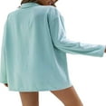 thumbnail image 4 of Trendy Button Down Shirt and Shorts Set for Women, 4 of 5