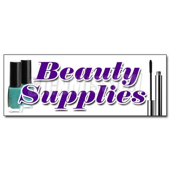 12" BEAUTY SUPPLIES DECAL sticker professional hair care wholesale public