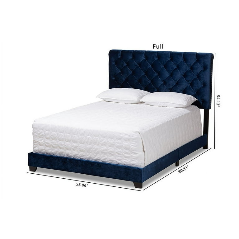 Baxton Studio Candace Luxe and Glamour Navy Velvet Upholstered Queen Size Bed Baxton Studio Candace Luxe and Glamour Navy Velvet Upholstered Queen Size Bed