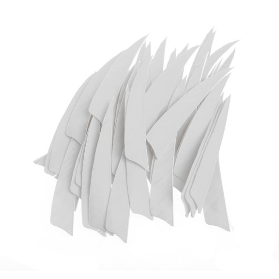 JUNTEX 50Pcs 4 inch Shield Shape Turkey Feather Arrow Archery Hunting Fletching for DIY