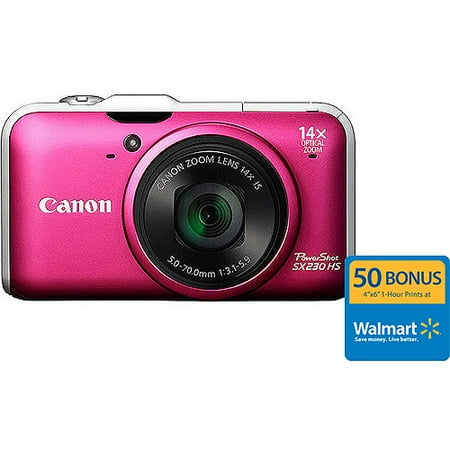 Canon PowerShot SX230HS 12.1 MP Digital Camera with HS SYSTEM and DIGIC 4 Image Processor (red)
