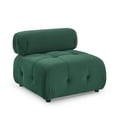 thumbnail image 4 of Williamspace Velvet L Shaped Modular Sofa with Reversible Ottoman, Green, 4 of 8