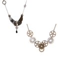 thumbnail image 1 of 2Pcs Steampunk Rock Gears Collar Colgante Cadena Ajustable para Mujeres Hombres, 1 of 9