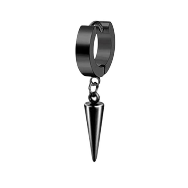 Neutral Punk Hop Stainless Steel Sound Lock Pendant Earrings For Boys And Teenagers Style Jewelry Accessories
