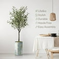 thumbnail image 3 of Artificial Tree in Modern Planter, Fake Olive Silk Tree for Indoor and Outdoor Home Decoration - 60" Overall Tall (Plant Pot Plus Tree), 3 of 5