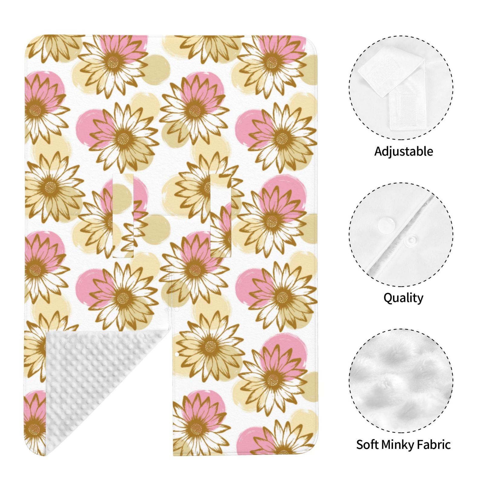 Naloa Sunflowers Baby Car Seat Cover, Breathable Baby Carrier Cover, Multiuse Baby Carrier Cover & Nursing Breastfeeding Cover