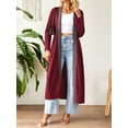 thumbnail image 6 of Avidlove Women Zipper Front Robes Long Sleeve Housecoat Lightweight Full Length Nightgowns Sleepwear with Pockets, 6 of 7