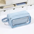thumbnail image 5 of Soft Pencil Case,Colored Pencil Pouch Cute Pencil Box Zipper Pouch Pencil Bag,Pencil Holders Aesthetic Supplies Classroom Must Haves Hard Shell Pencil Case Pen, Pencil & Marker Cases Blue, 5 of 7