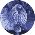 thumbnail image 1 of Ahgly Company Machine Washable Indoor Round Transitional Sky Blue Area Rugs, 5' Round, 1 of 7