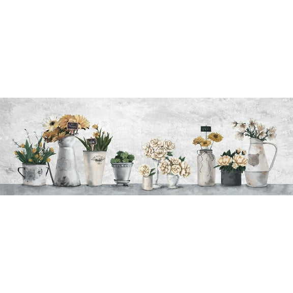 Marmont Hill Flowers 15.00 in x 5.00 in Painting Canvas Art Print, by Marmont Hill