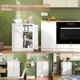 thumbnail image 6 of 34.6" White Metal Pantry Cabinet with Adjustable Shelves & Easy-Grip Handles, Freestanding Kitchen Storage Organizer for Pantry, Dining Room & Apartment, 6 of 6