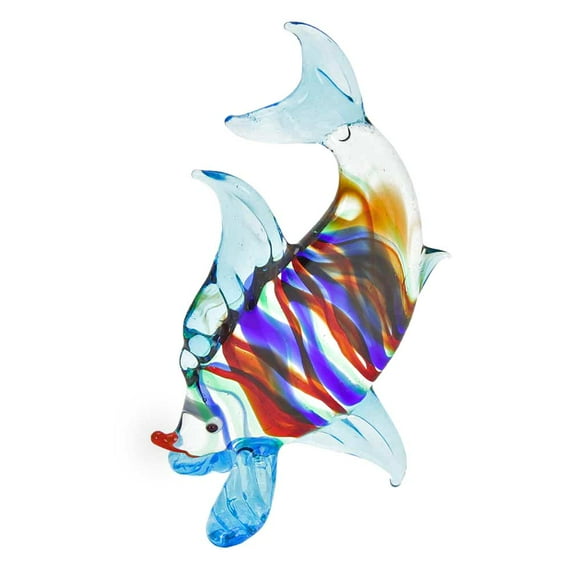 GlassOfVenice Murano Glass Striped Oval-Shaped Fish