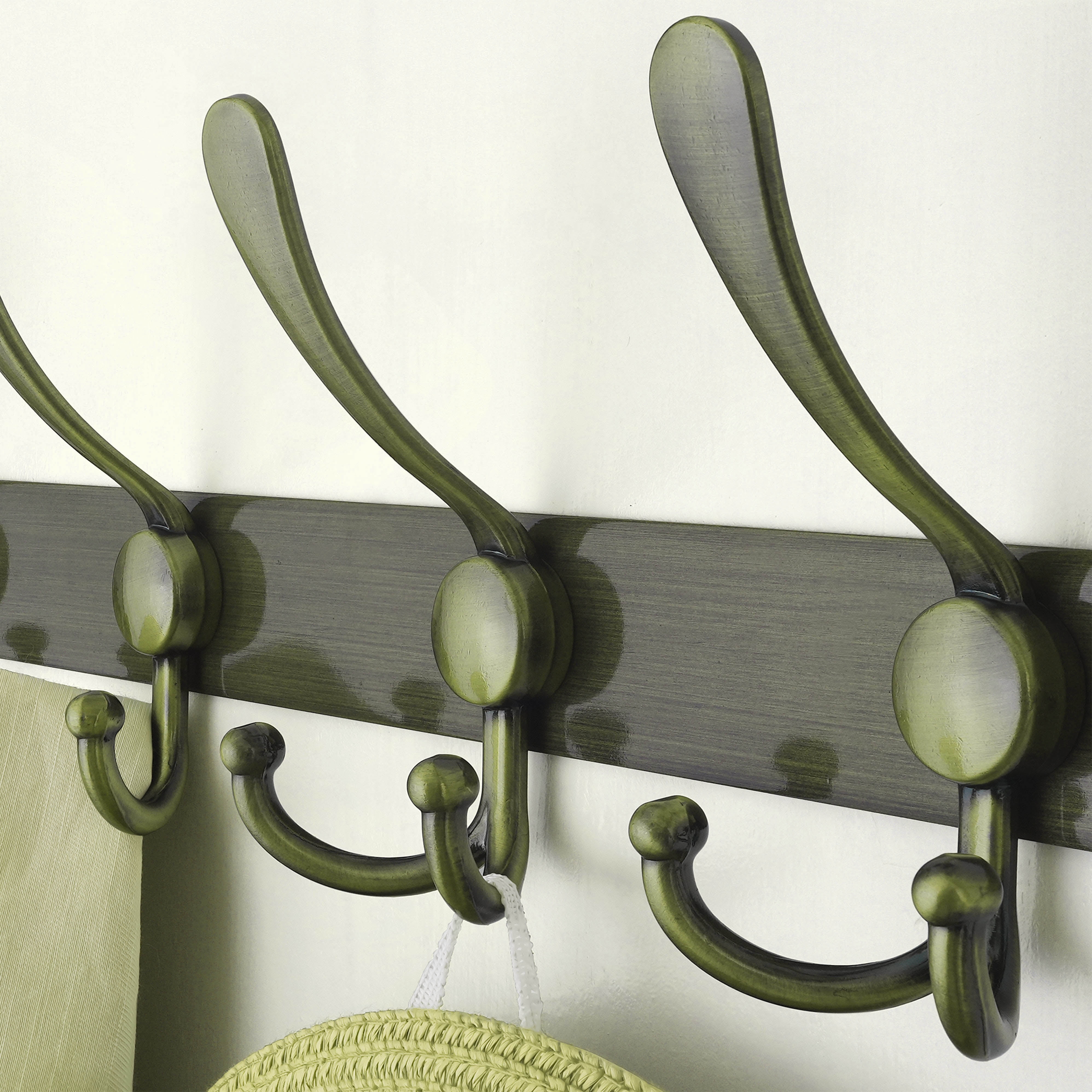 Dseap Coat Rack Wall Mounted-8 Tri Hooks,Stainless Steel Heavy 