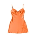 thumbnail image 6 of Fengactive Womens Satin Slip Dress Cowl Neck Spaghetti Strap Mini Lounge Sleepwear, 6 of 6
