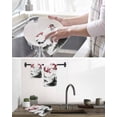 thumbnail image 5 of Chinese Mountain Kitchen Dish Towels for Drying Dishes Set of 2, Landscape Painting Red Plum Flowers Waffle Weave Microfiber Hand Tea Bathroom Towels Quick Dry & Absorbent Towel 15.7x23.6, 5 of 7