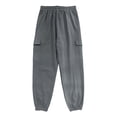 thumbnail image 4 of Zszcpp Wide Leg Pants Men'S Autumn Large Size Long Simple Drawstring Pocket Solid Loose Lounge Trousers Casual Trouser Linen, 4 of 5