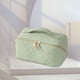 thumbnail image 4 of Bolsa de cosméticos de PU Likrtyny Caja de maquillaje a cuadros gran capacidad verde, 4 of 9
