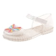 thumbnail image 4 of SGMVNU Little Girls Jelly Sandals Closed Toe Soft Rubber Sole Water Beach Shoes Summer Mary Jane Kids Princess Dress Flat, Size 2.5-3 Years, White, 4 of 6
