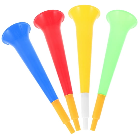KALLORY 4pcs Party Horn Soccer Cheering Horns Plastic Horn Toy Kids Horn Toys Soccer Horn