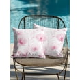 thumbnail image 4 of Waterproof Outdoor Throw Pillows with Inserts 16"x16" Set of 2,Pink Spring Floral Soft Decorative Pillowcases for Couch Bedroom,Summer Botanical Watercolor Vintage Pillow Covers for Sofa Living Room, 4 of 8