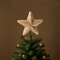 thumbnail image 4 of HomeKingdee Christmas Glitter Star Tree Topper Christmas Tree Topper Decorations, Champagne, 4 of 6